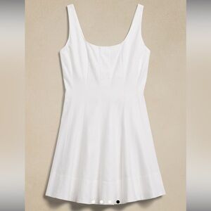 Banana Republic white TWILL SEAMED MINI DRESS size 4